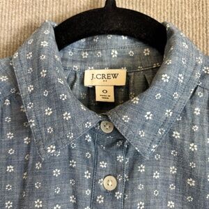 J. Crew Chambray Floral Button-Down Shirt